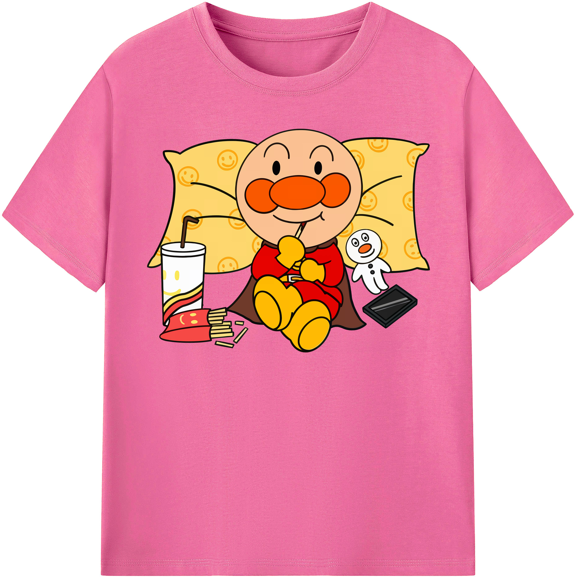 （画像用） アンパンマン Anpanman レディースカジュアルプリントTシャツ（綿100％）